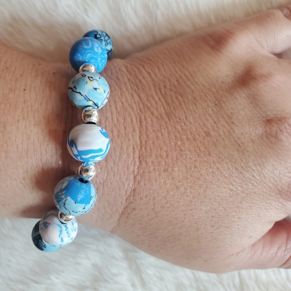 NWT Viva Beads Blue Brook Bracelet - Picture 6 of 9